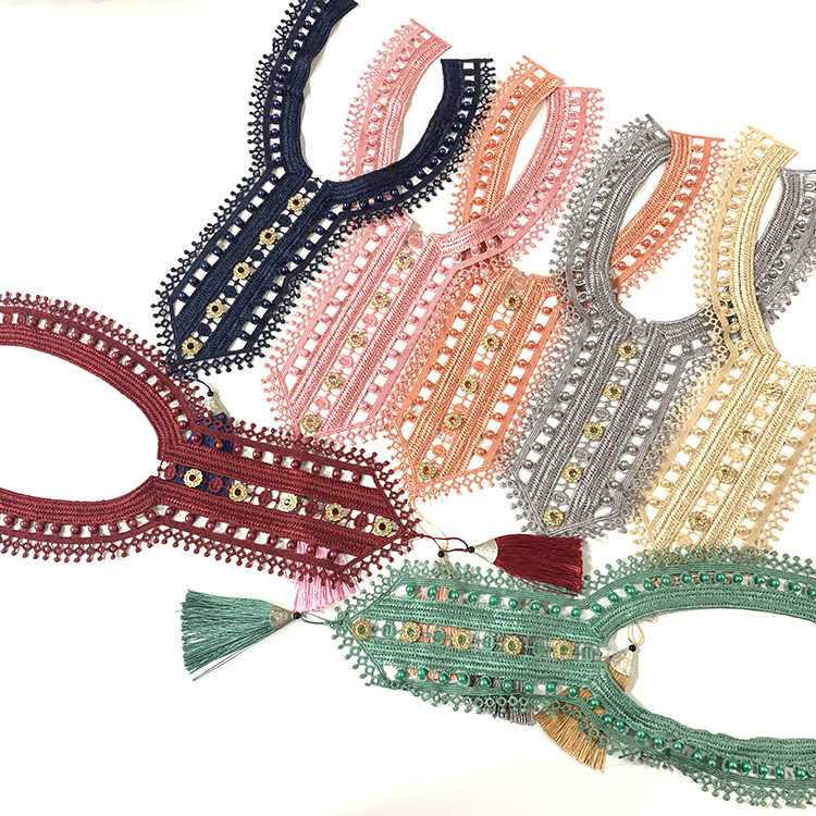 Beaded Lace Collarem