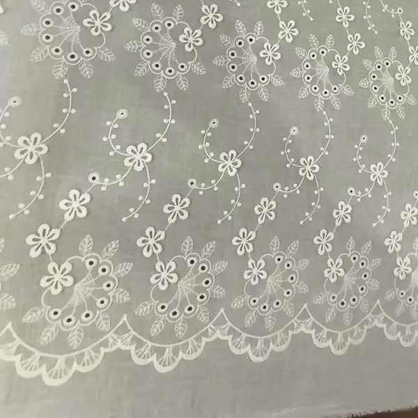 Plumarii bombacio lace Eyelet fabricae