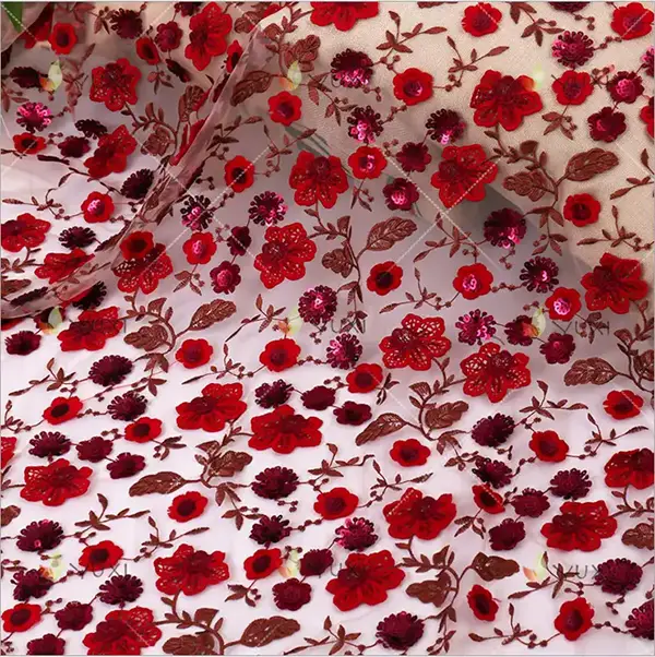 Custom Luxury Heavy Made Embroidery Tulle Beads Lace Mesh Beaded Fabric Custom Luxury Heavy Made Embroidery Tulle Beads Lace Mesh Beaded Fabric