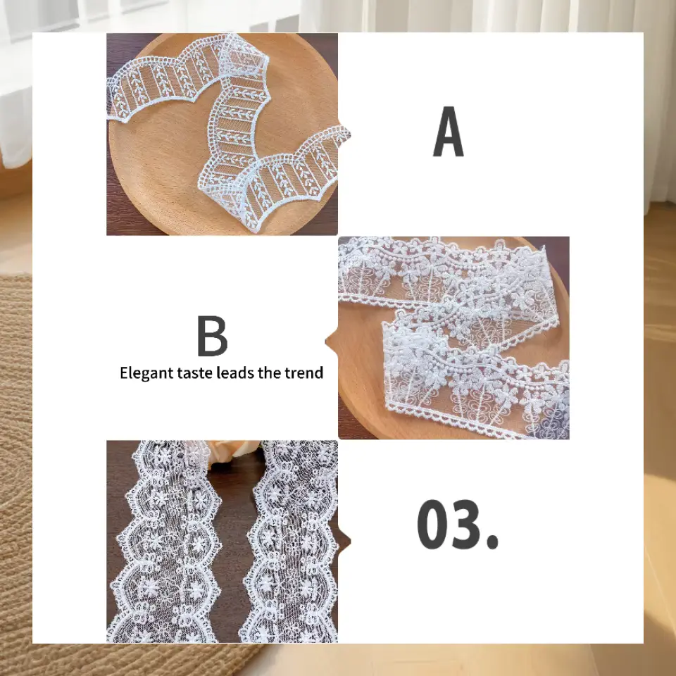 Wholesale High Quality Colorful Embroidery Lace Trimmingmesh Lace