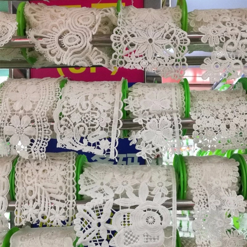 High Quality New Design Cotton Wedding Lace Fabrics/soluble Lace Trimming/Crochet Cotton Cord Embroidered Lace
