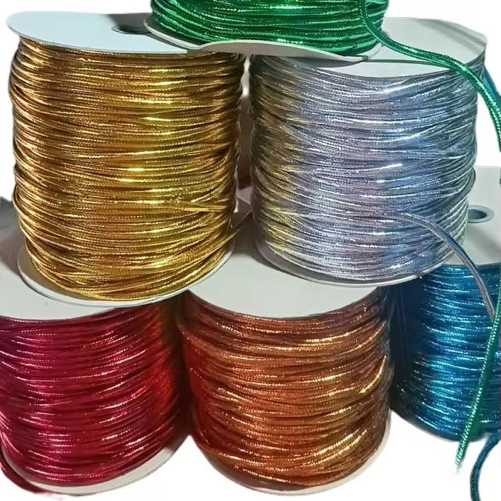 5mm LAETUS Metallic Polyester Rope Jewelry Thread Metallic funibus funem