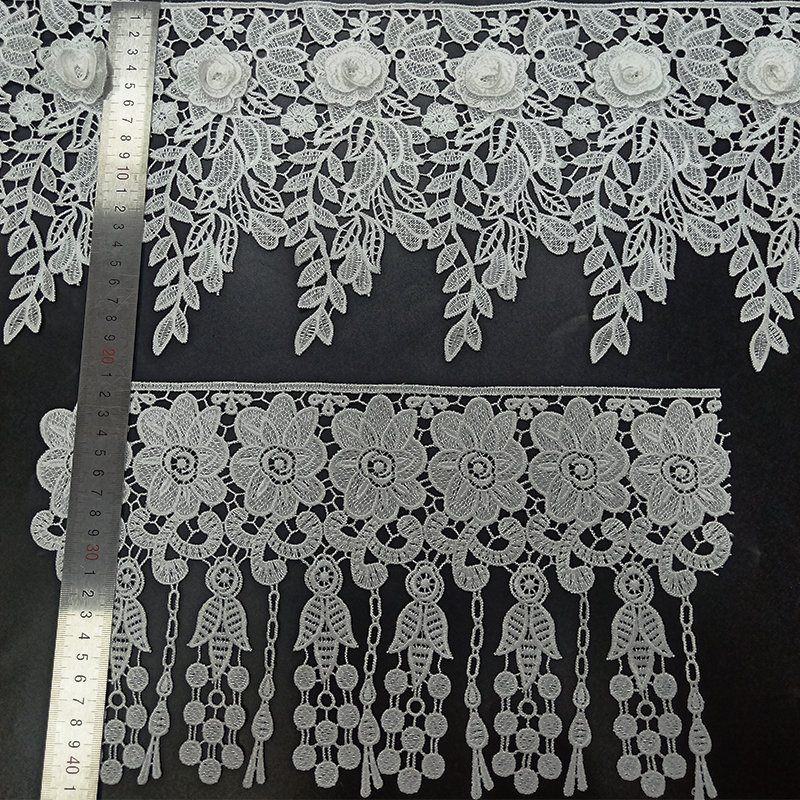 Manufacturer Wholesale Hot Sale 100% Polyester Fabric Flower and Bird Pattern Embroidery Lace Fabric