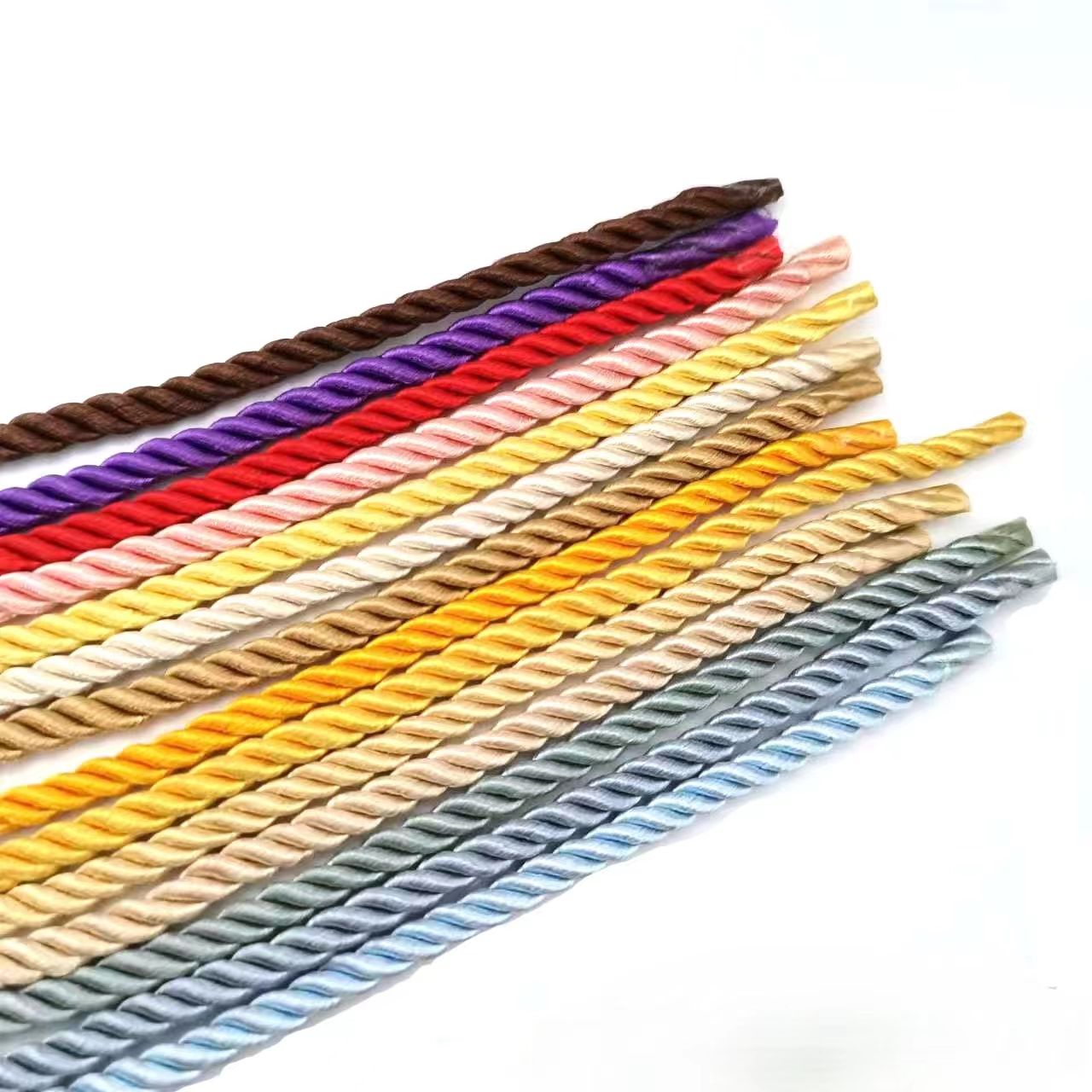 Firmus color 7mm firma coloris sericum funem ornamentum sericum funem