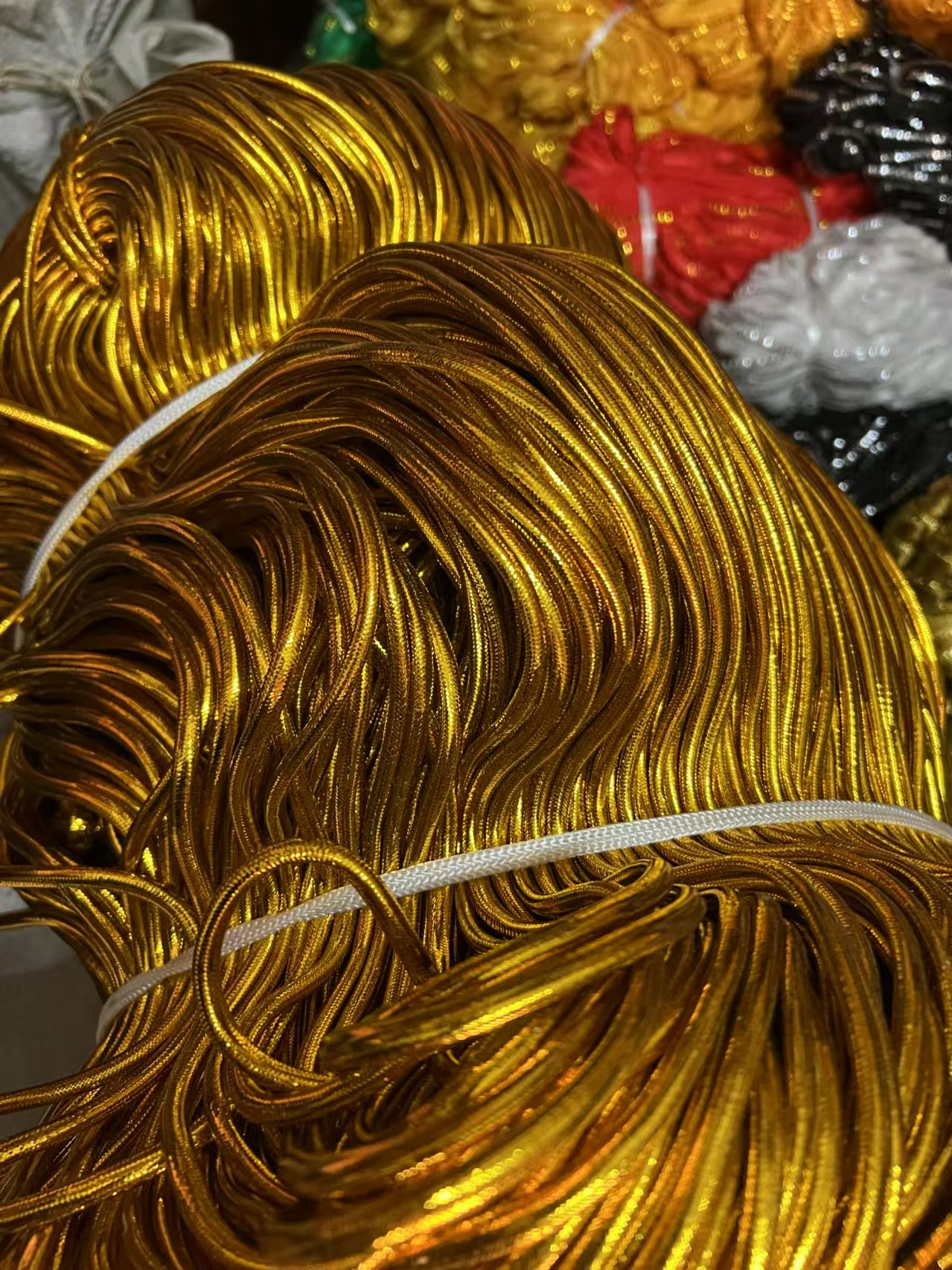 5mm Colorful Metallic Polyester Rope Jewelry Thread Metallic Cords Rope