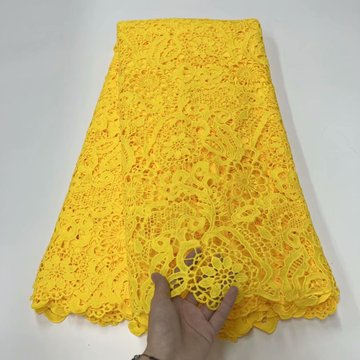 Wholesale Price 100% Cotton Colorful French Embroidery Lace Fabric for Women Dress