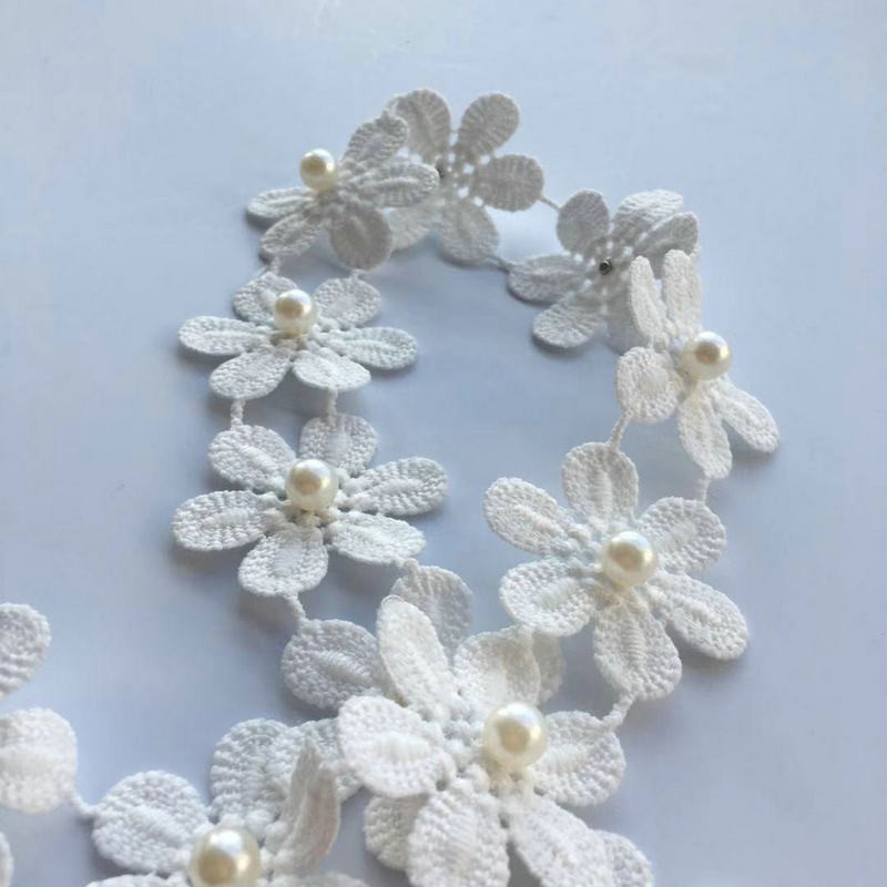 Wholesale Manufacturer Best Price Flower Lace Trim 100% Polyester Chemical Lace