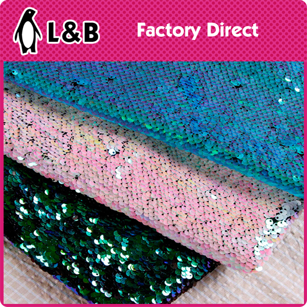 High Quality Fashion Polyester Sequin Fabric