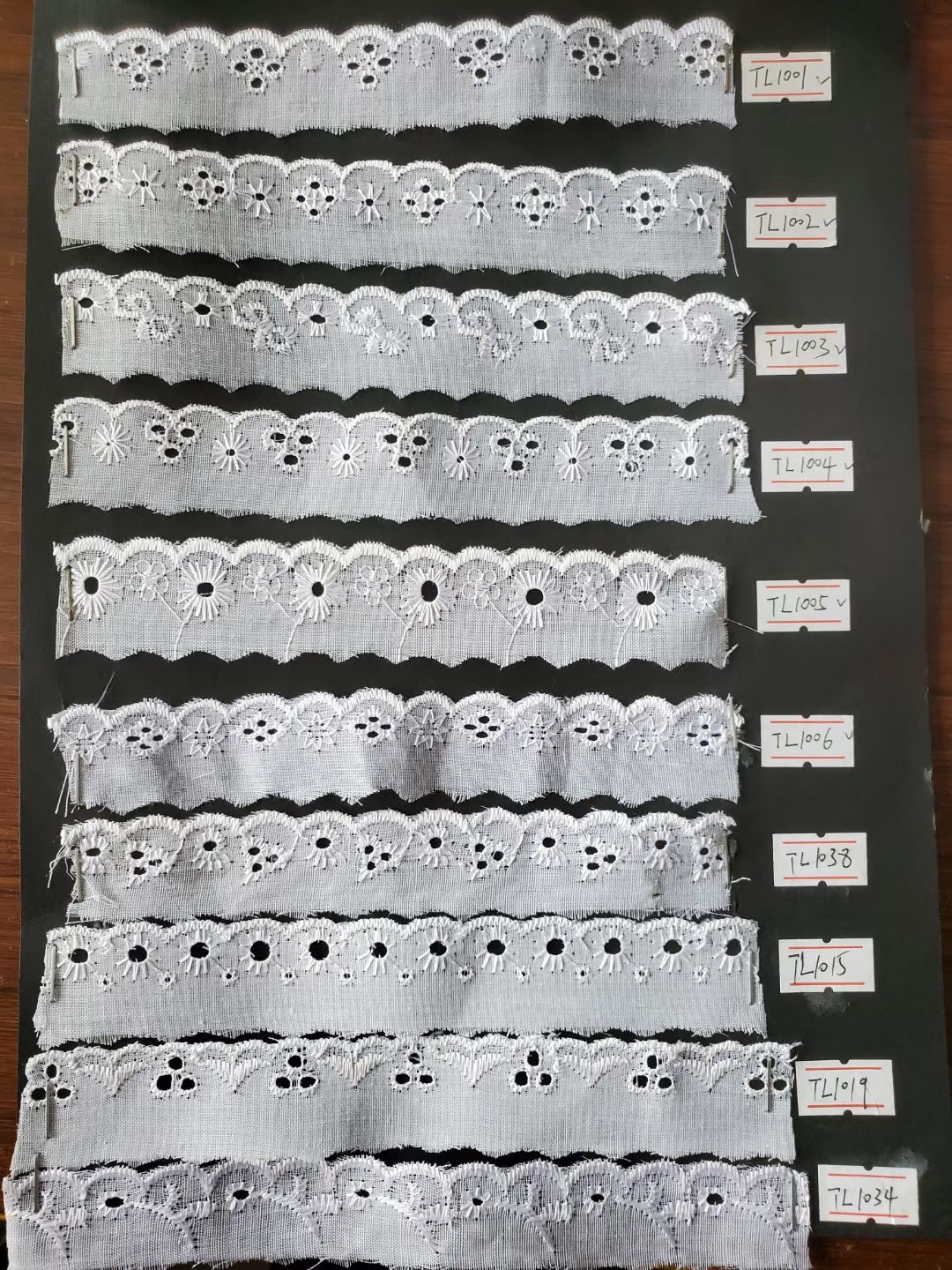 T/C Cotton Lace Trimming Embroidery Cotton Lace Trim Flower T/C Eyelet Lace Trimming