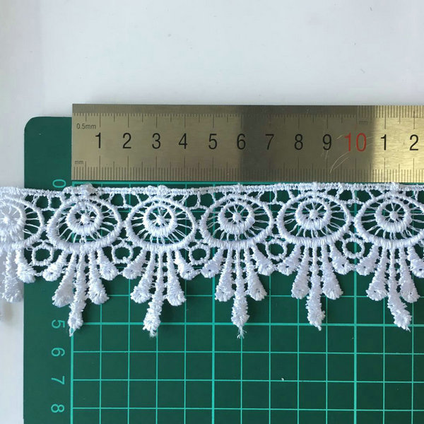 Wholesale Manufacturer Best Price Flower Lace Trim 100% Polyester Chemical Lace