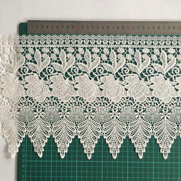 Wholesale Manufacturer Best Price Flower Lace Trim 100% Polyester Chemical Lace
