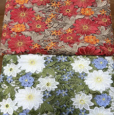 Luxuria Gravis factum Flos fabricae bead Lacedaemonium mesh fabricae Gitter